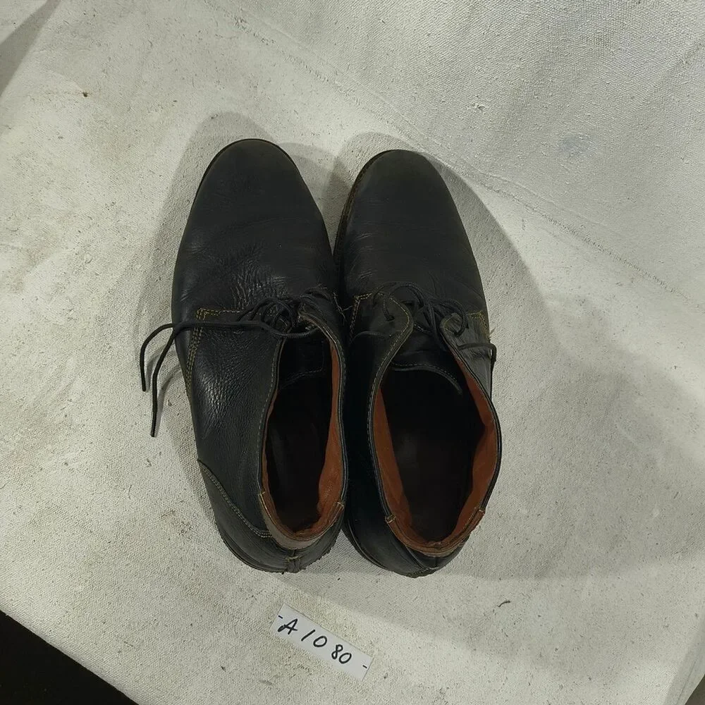 Boston & Murphy Men's Size 10 Elegant Black Leather Lace Up Ankle Boots